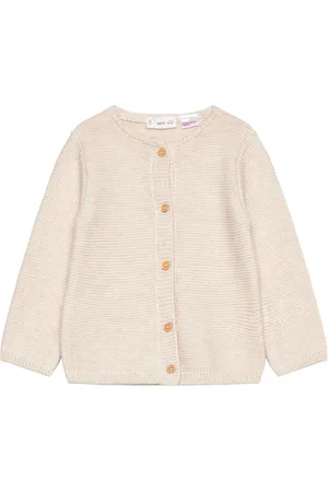 MANGO Button Knit Cardigan Cream