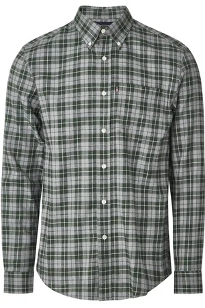 Lexington Casual Check Flannel B.d Shirt Green