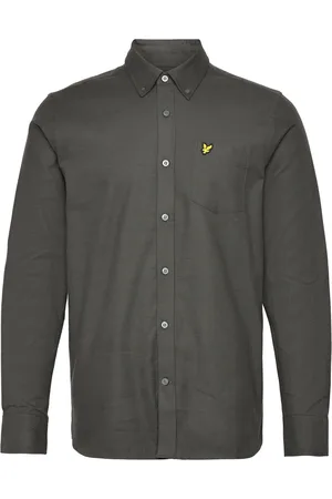 Lyle & Scott Plain Flannel Shirt Grey