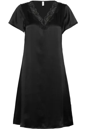 Damella of Sweden Nightdress Short Sleeve Black