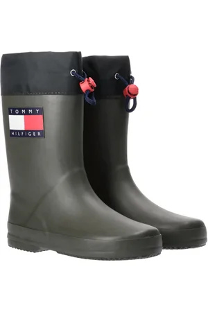 Tommy Hilfiger Toggle Drawstring Rain Boots Green