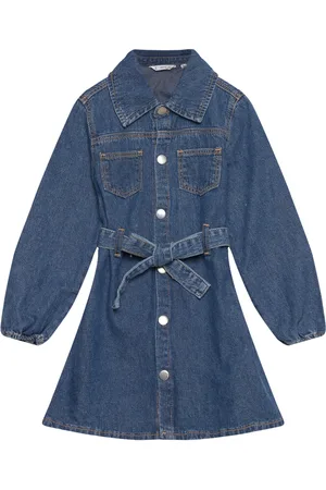 MANGO Denim Shirt Dress Blue
