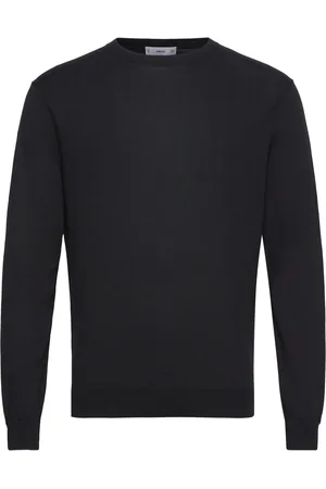 MANGO 100% Cotton Fine-Knit Sweater Navy