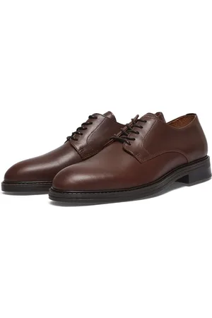 SELECTED Slhblake Leather Derby Shoe Noos Brown