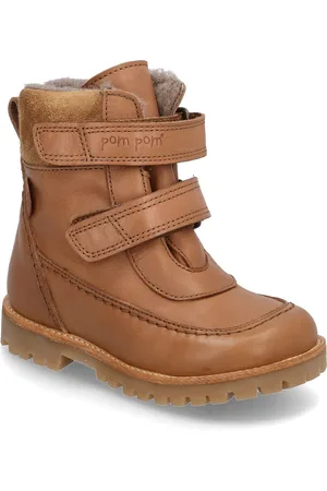 Pom Pom Rub Sole™ Velcro Boot Tex Brown