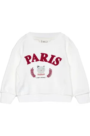 MANGO Embroidered Detail Cotton Sweatshirt White
