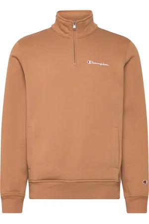 Champion Half Zip Sweatshirt Brown