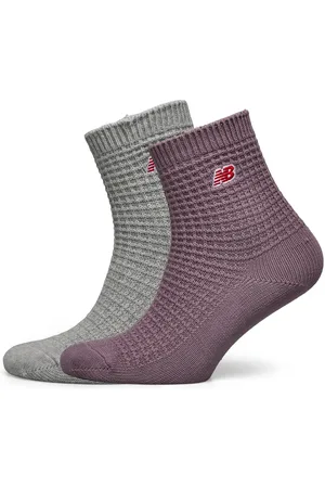 New Balance Waffle Knit Ankle Socks 2 Pack Patterned