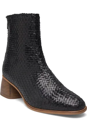 ANGULUS Boots - Block Heel With Zipper Black