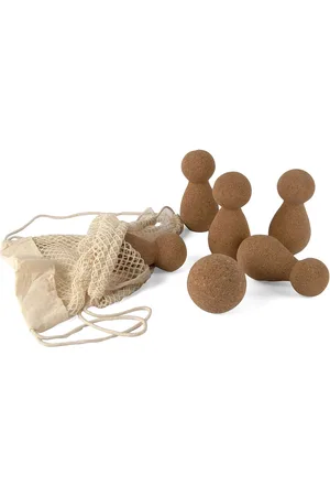 Dantoy Cork Bowling 8 Pcs Ass Brown