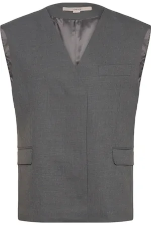 REMAIN Birger Christensen Boxy Waistcoat Grey