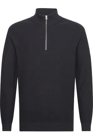 Casual Friday Cfkarl 0160 Structured Halfzip Knit Navy