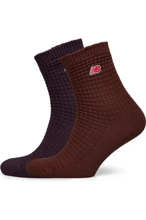 New Balance Waffle Knit Ankle Socks 2 Pack Patterned