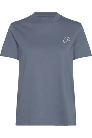 Calvin Klein Embroidered Ck Regular Tee Blue