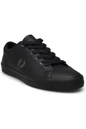 Fred Perry Baseline Leather Black