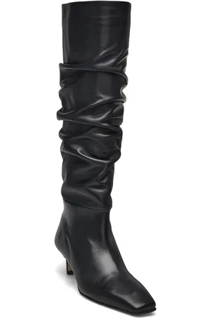 ALOHAS Kalila Brown Leather Boots Black