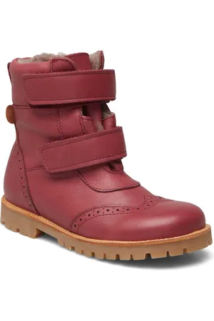 Pom Pom Rub Sole™ Broque Velcro Boot Tex Red