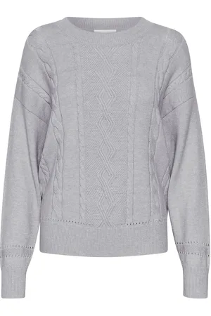 Cream Crdela Knit Pullover Grey