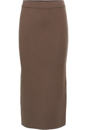 Object Objreynard Hw Knit Skirt Noos Khaki
