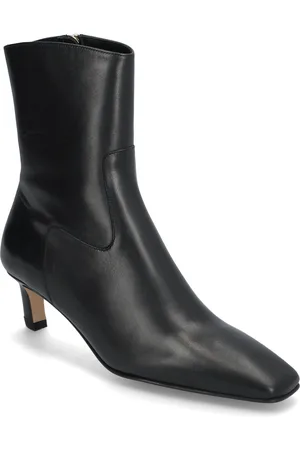 ALOHAS Nash Black Leather Ankle Boots Black