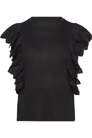 ONLY Olmbetty Life S/S Frill Top Jrs Black
