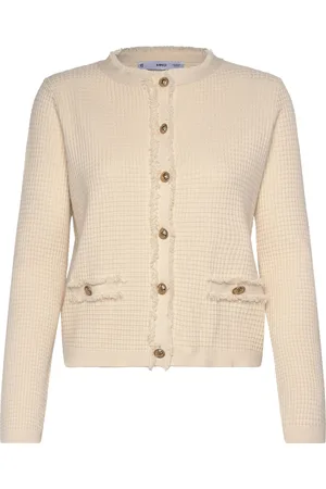 MANGO Button Knit Cardigan Cream
