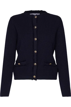 MANGO Button Knit Cardigan Navy
