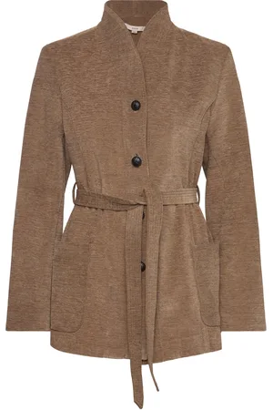 REMAIN Birger Christensen Fitted Jacket With Belt Brown