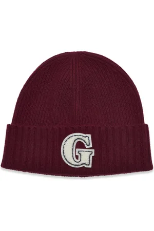 GANT G Badge Beanie Beanie Burgundy