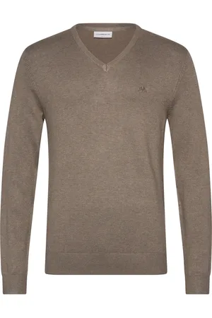 Lindbergh Eco Vero V-Neck Jumper Brown