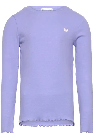 TOM TAILOR Embroidered Rib Longsleeve Purple