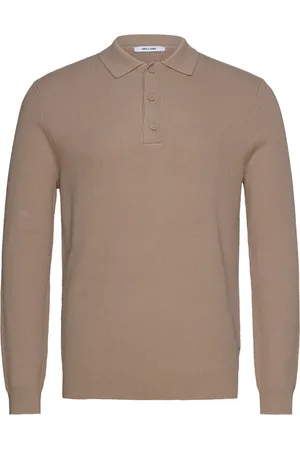 Only & Sons Onsphill Reg 12 Rib Ls Polo Knit Beige