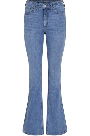 VILA Vibetty Rw Flared Jeans Lbd Osc239-Noos Blue