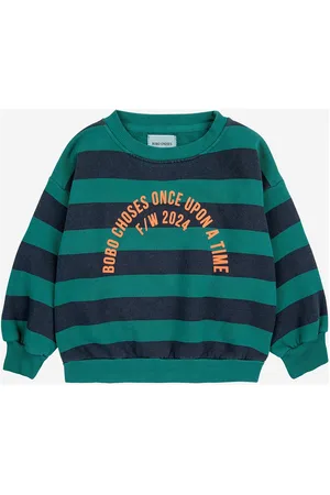 Bobo Choses Bobo Circle Stripes Sweatshirt Green
