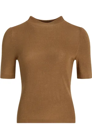 Ivo Nikkolo Viscose-Blend Knit Top, Kibri Beige