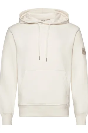 Calvin Klein Badge Hoodie Cream