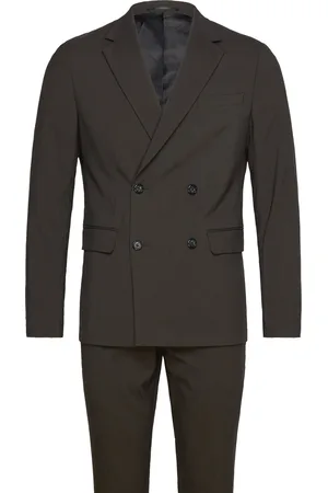 Lindbergh Plain Db Mens Suit - Normal Lenght Khaki