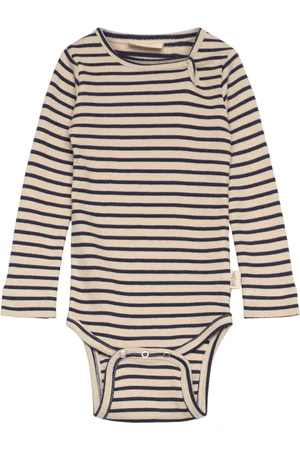 Petit Piao Body L/S Modal Striped Patterned