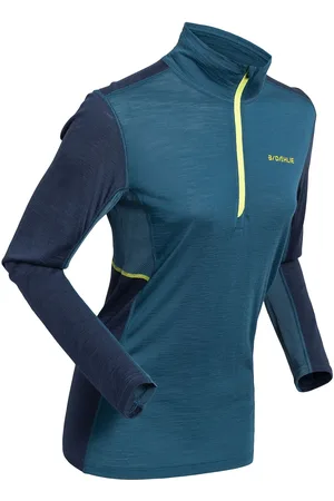 DÆHLIE Performance Wool Half Zip Wmn Blue