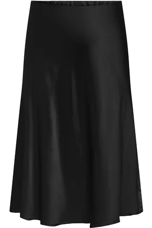 ONLY Cardomina Satin Calf Skirt Wvn Black