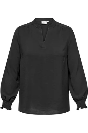 ONLY Carmetta Life V-Neck Ls Top Wvn Noos Black