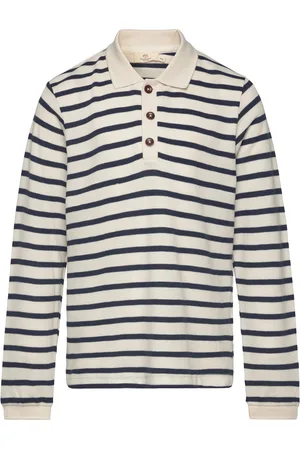 Copenhagen Colors Striped Pique Polo W. Ls Cream