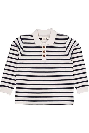 Copenhagen Colors Striped Pique Polo W. Ls Cream
