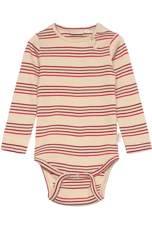 Petit Piao Body L/S Modal Multi Striped Pink