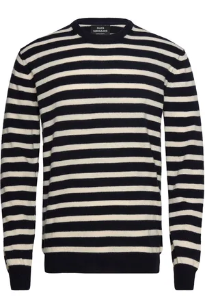 Mads Norgaard Eco Wool Karsten Stripe Knit Navy