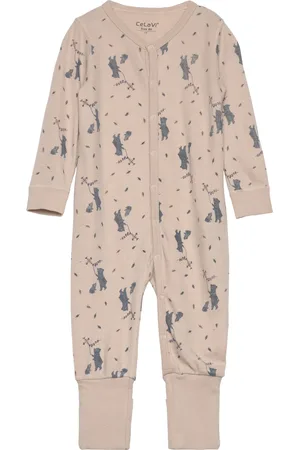 CeLaVi Jumpsuit Ls - Aop Beige