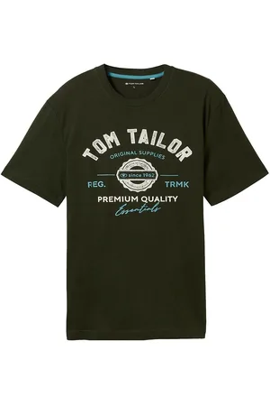 TOM TAILOR T-Shirt With Logo Print Khaki