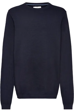MANGO Knit Cotton Sweater Navy