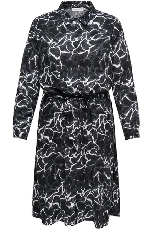 ONLY Carammia L/S Midi Shirt Dress Aop Black