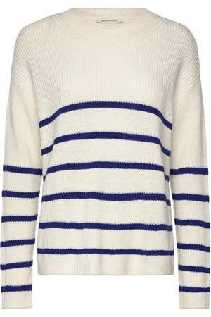 TOM TAILOR Pullover With Stripes White
